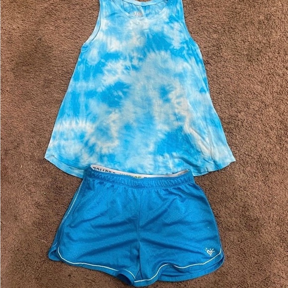 Girls Justice blue/white outfit size 12 - Picture 3 of 6